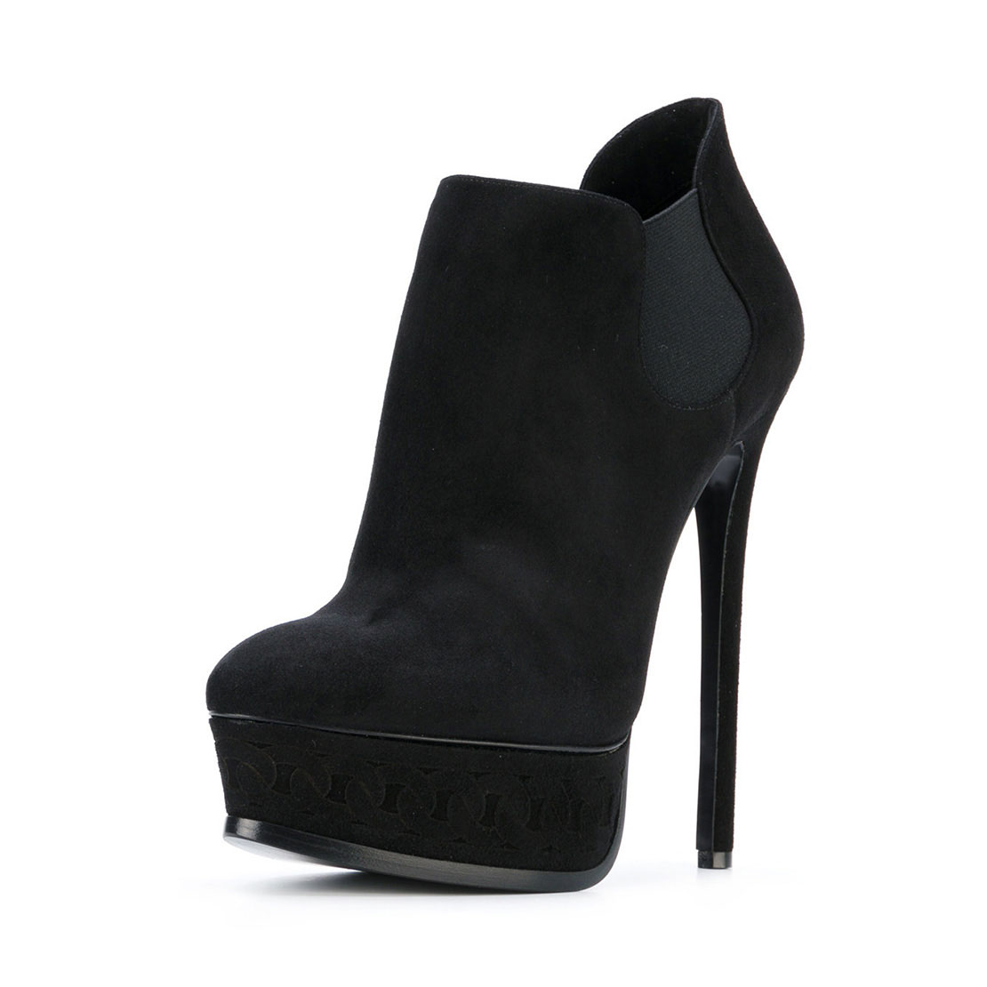 Platform thin high heel women suede leather ankle boots YB3039