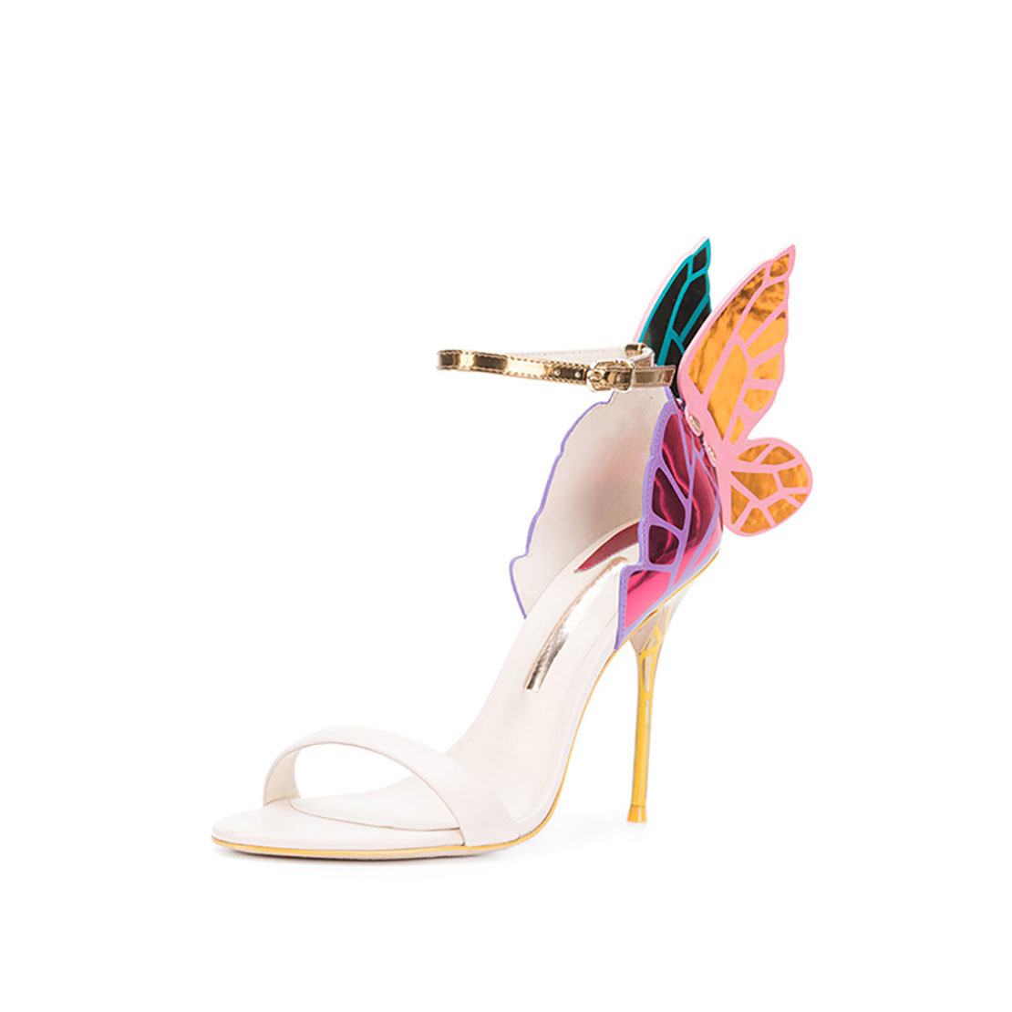 Patent leather colorful heel fashion party butterfly women sandals shoes  YB1012