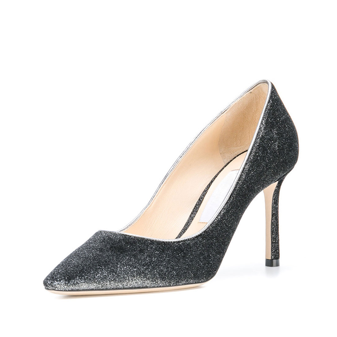 fabric upper gray high heel 6cm thin  point plain office  women job shoes YB3077