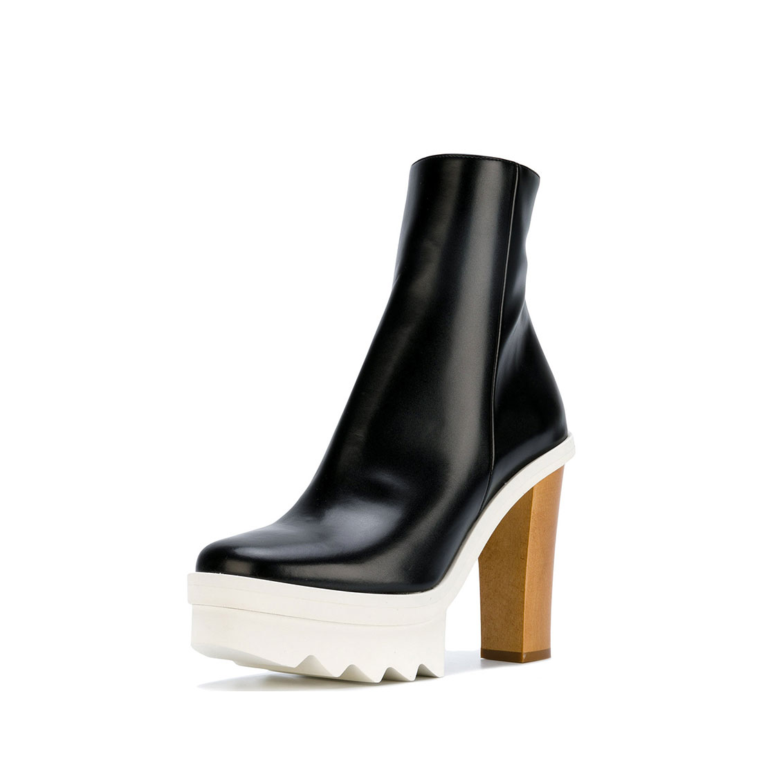 Genuine leather black 9cm high heel latest fashion ladies boots YB3087