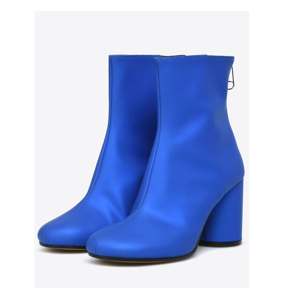 Fabric upper fashion blue high heel plain cheap boots shoes for ladies YB4011