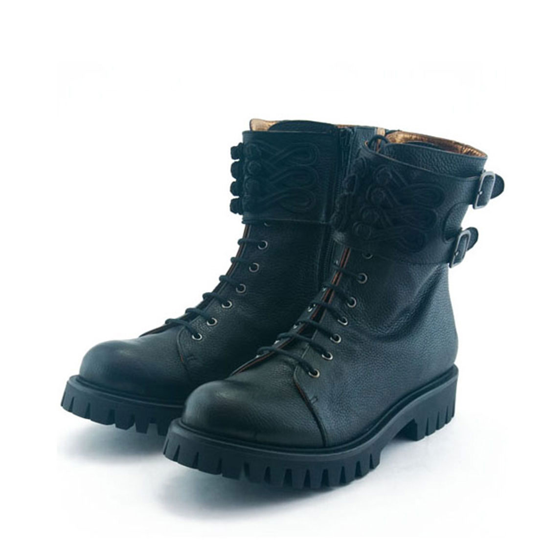 High quality wholesale leather fashion winter lace up women marten boots YB4029