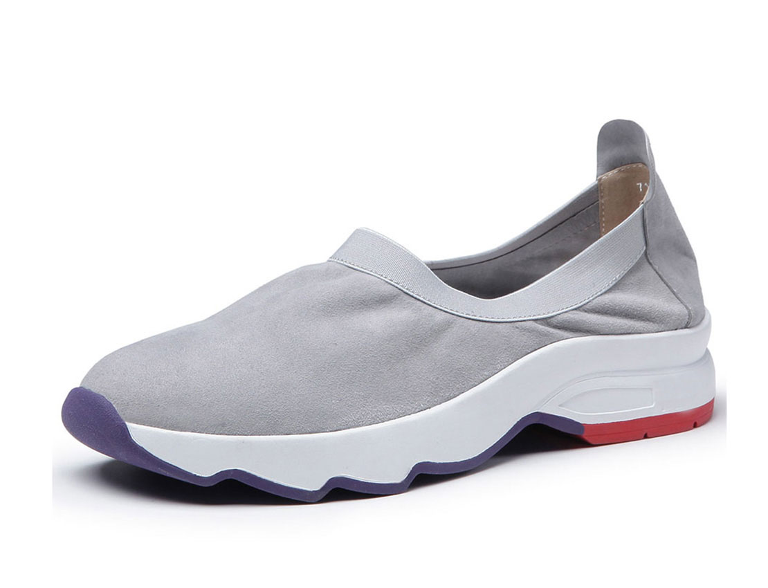 Ventilate fabric gray comfortable casual design women walking shoes YB4032