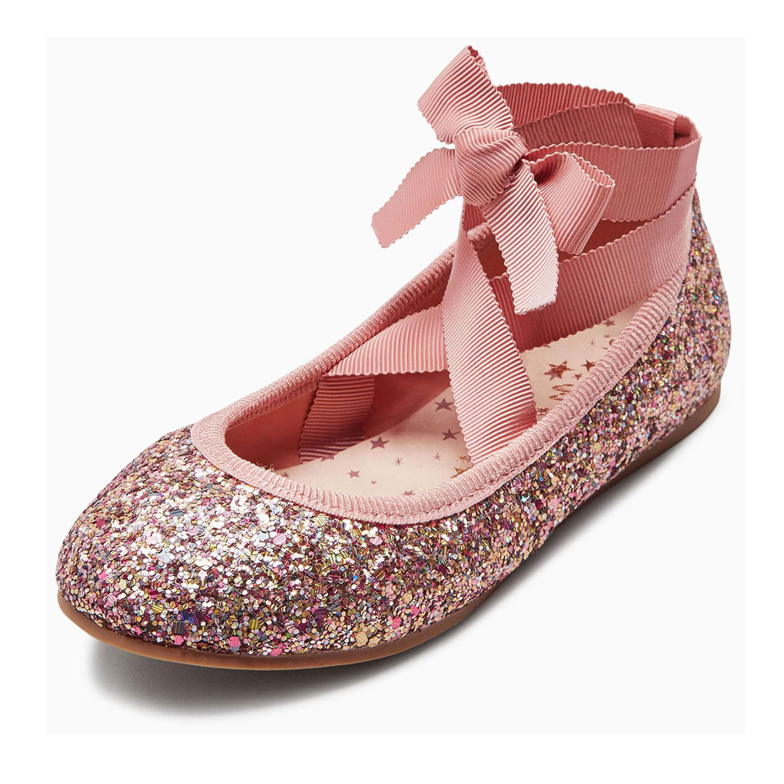 wholesale glitter upper lace up children flat shoes girl dress dance shoesYH1176