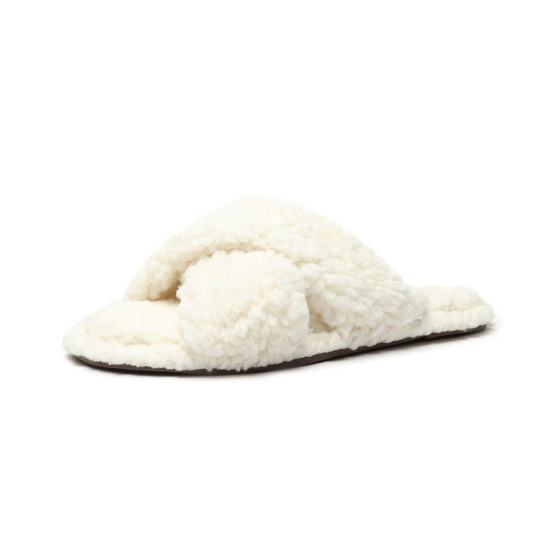 2020 Comfortable winter fashion plush slippers fur shoes wholesale custom
