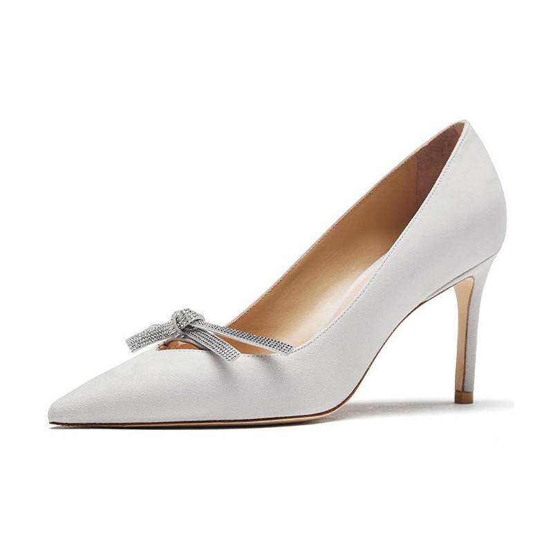 Fashion sexy new diamond leather pointed toe women dress high heel wholesale