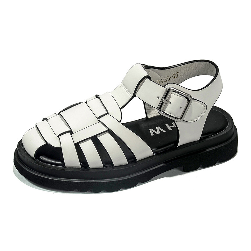 new trend fashion casual custom logo thick soled close toe children sandal