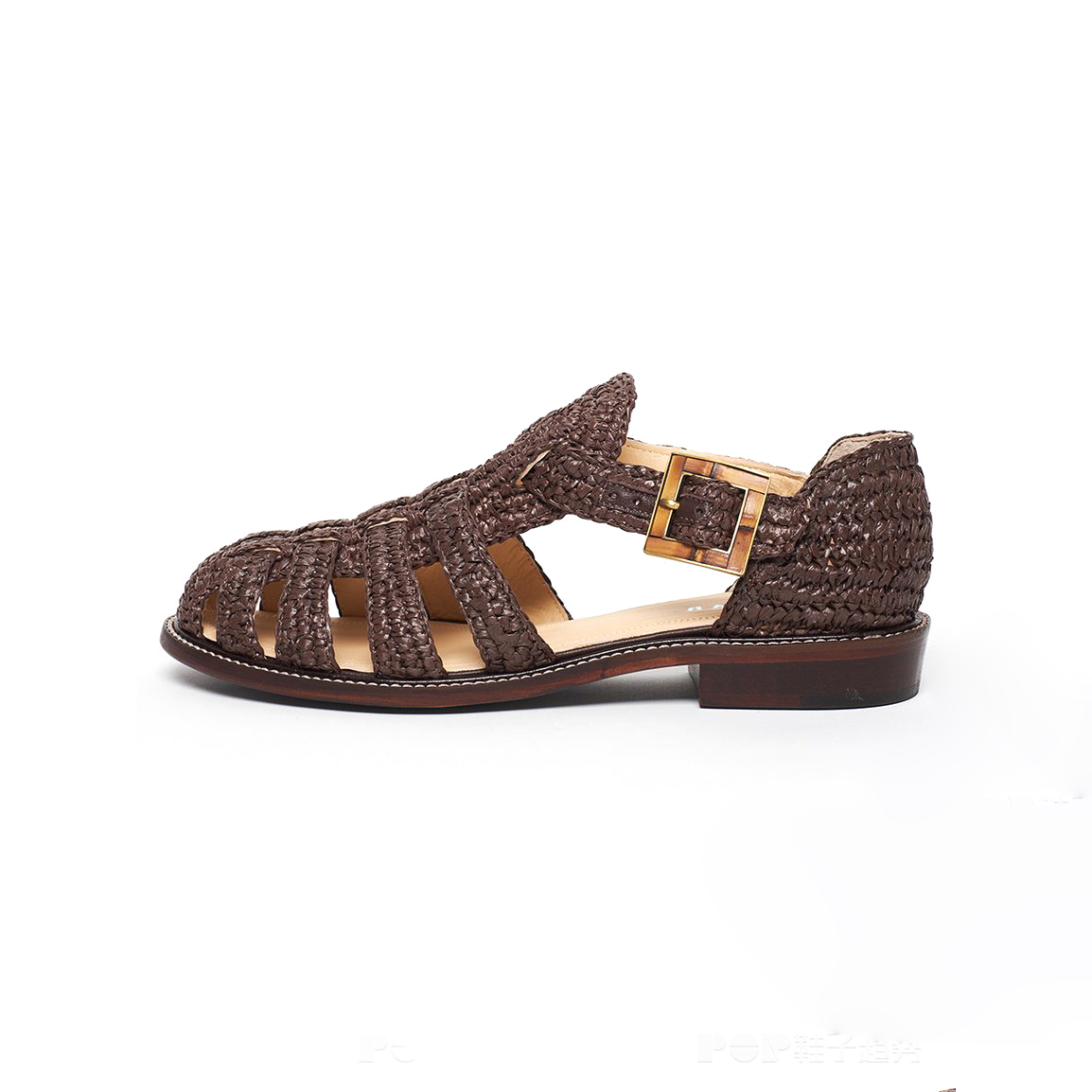 New trend casual factory custom logo open toe woven strips raffia women sandals